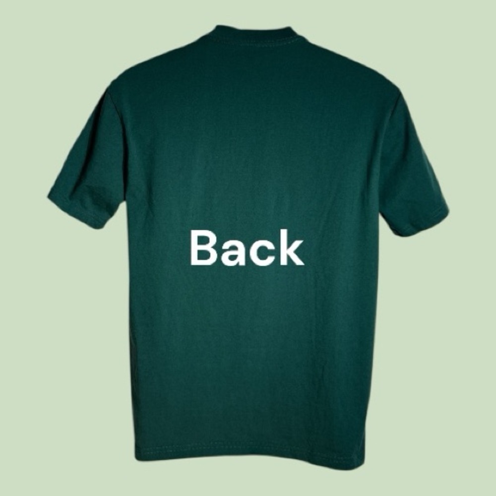 Monte Carlo Dark Green Graphic Short Sleeve T-Shirt Size Med (Estimate) No Tag - Picture 3 of 5